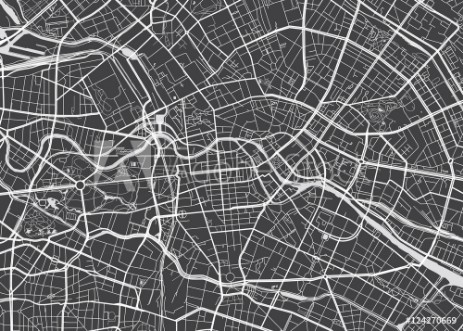 Picture of Vector detailed map Berlin